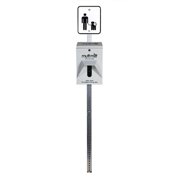 Mutt Mitt Dog Waste Dispenser Station Singles, White 1003 - main